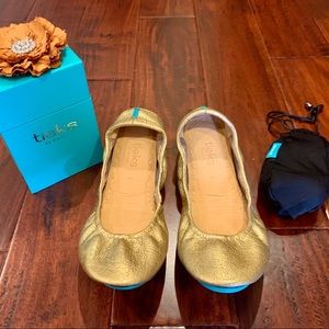 Tieks, Golden Glitz, Size 8, EEUC